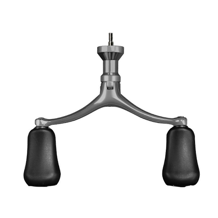 Maner mulineta aluminiu, prindere ergonomic, 11cm, un brat dublu