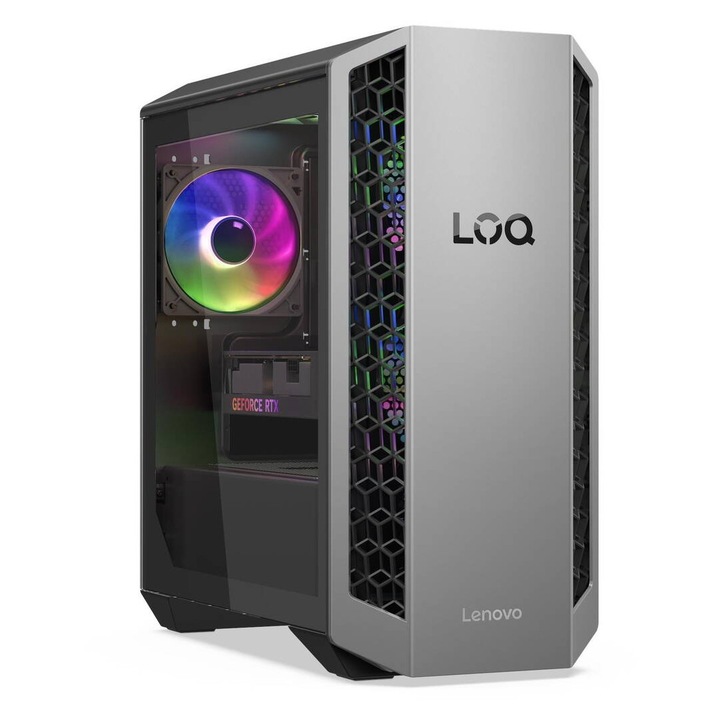 Настолна система Lenovo LOQ Tower 26ADR10 AMD Ryzen 7 8745HX 16GB 512GB SSD RTX 5050 Windows 11 Home Black Grey