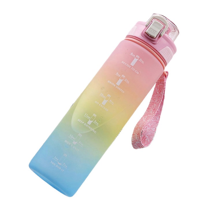 Sticla sport mare capacitate, multicolor, 29x7.8cm