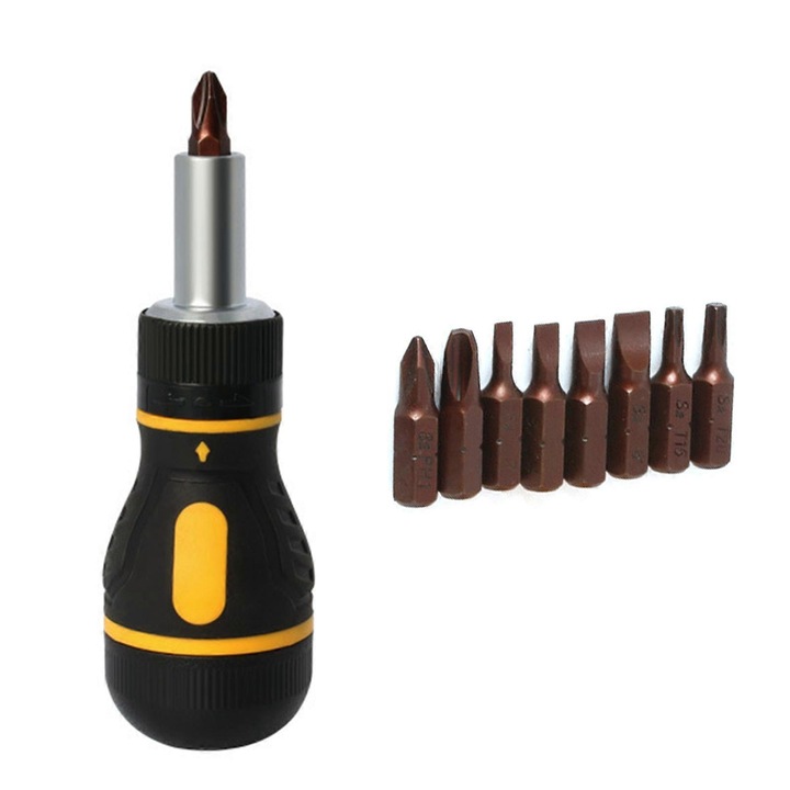 Set surubelnite multifunctionale din otel aliaj, magnetic, diverse capete
