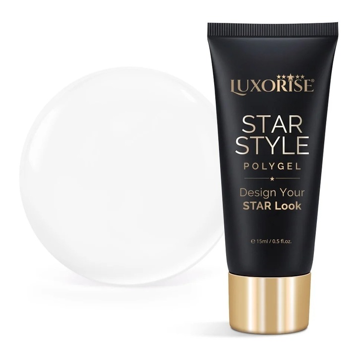 Polygel LUXORISE STAR STYLE - STAR ICON Collection, Milky White, 15ml
