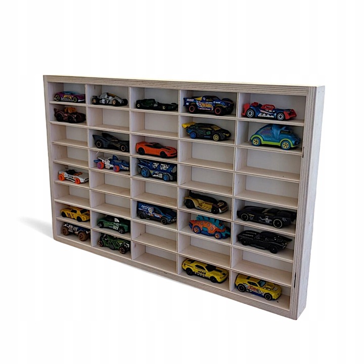 Raft lemn Sklejkowo organizer 40 masinute natural 50x32.8x4.2cm