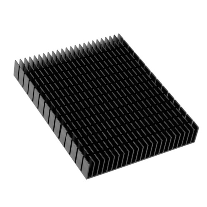 Alumínium hűtőborda 150x120x20mm CPU erősítő PCB hűtéséhez, kék