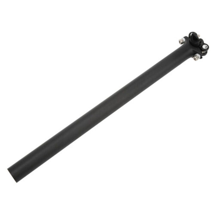 Tija sa bicicleta carbon T700 27.2mm 350mm mat reglabil