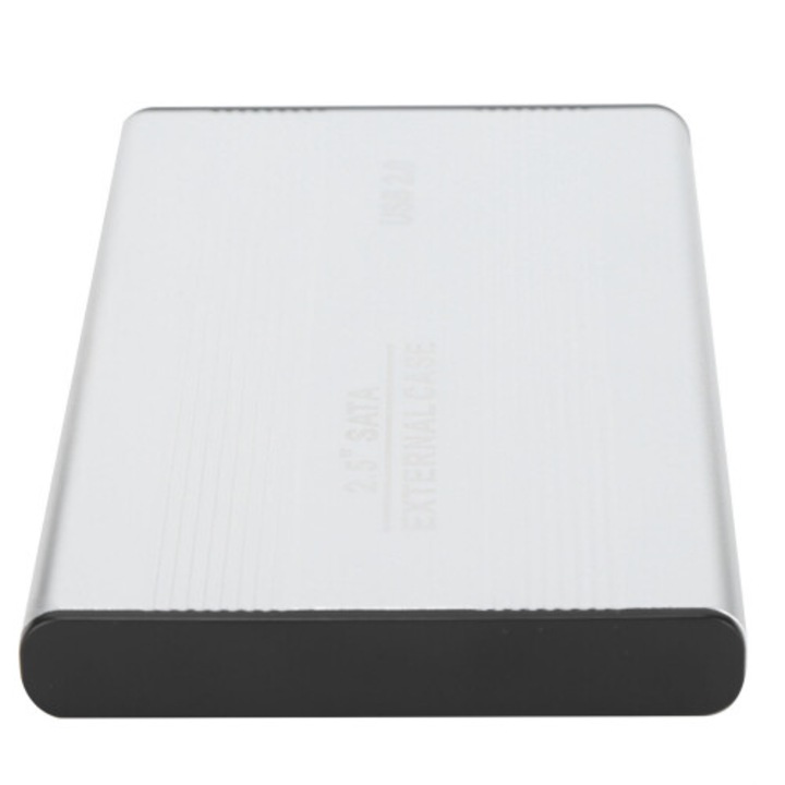 Külső HDD ház 3TB USB2.0 alumínium kék LED 480Mbps