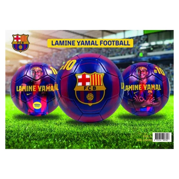 Mingea de fotbal FC Barcelona Yamal, marimea 5