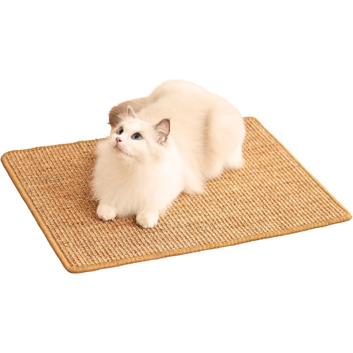 Covoras zgarietura pentru pisici sisal natural 40x60cm maro interior