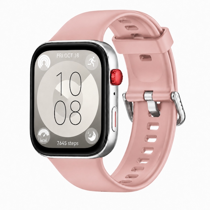 Curea Silicon pentru Huawei Watch Fit 4 / Fit 4 Pro / Fit 3/ Fit 5 – moale, reglabila si rezistenta la apa, Sarphia Store, Roz