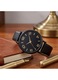 Luxury Black, Minimalist Elegant, Fekete női karóra, keskeny műbőr szíjjal
