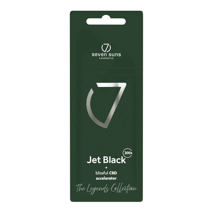 Ускорител на тен за солариум 7suns Jet Black, за перфектно хидратирана, сияйна кожа, 15 мл