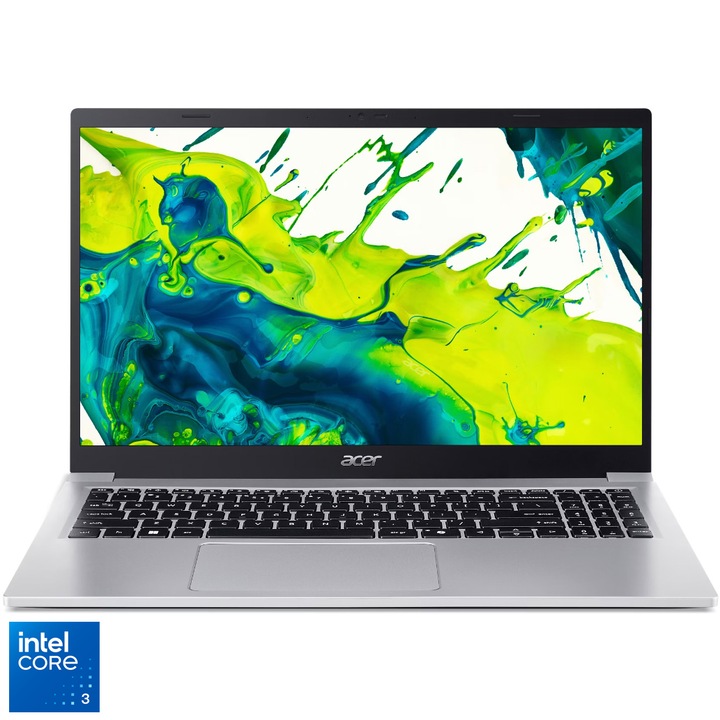 Laptop Acer Aspire Lite 15 AL15-33P-37W4 cu procesor Intel® Core™ 3 N355 pana la 3.90 GHz, 15.6", Full HD, IPS, 8GB RAM, 512GB SSD, Intel® Graphics, No OS, Natural Titanium