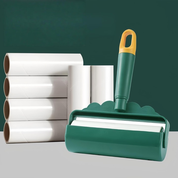 Role adezive pentru scame, 16cm, 300 foi, verde, set