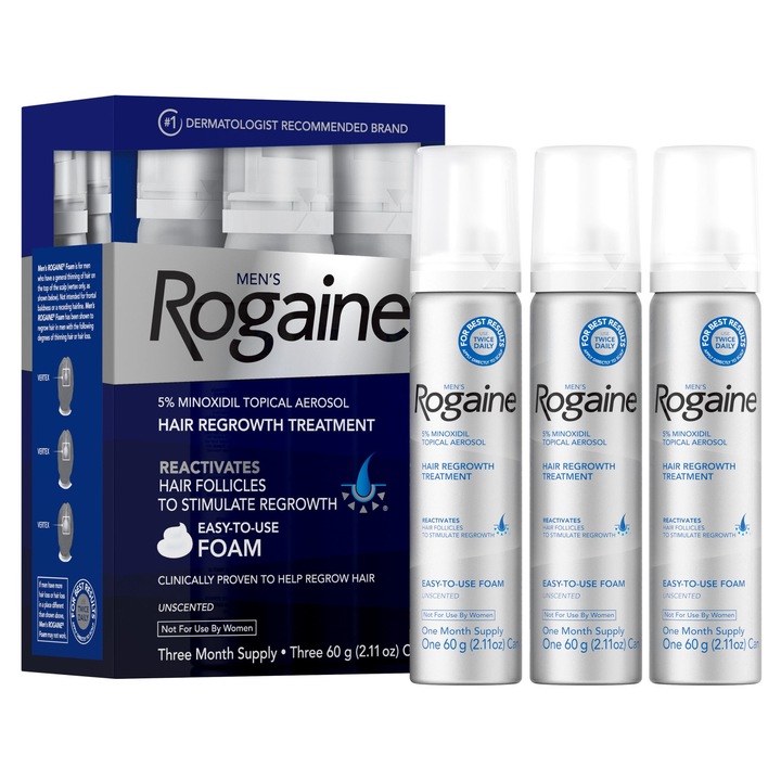 Rogaine férfi hajkezelő hab, 3x60ml, DAsiNU