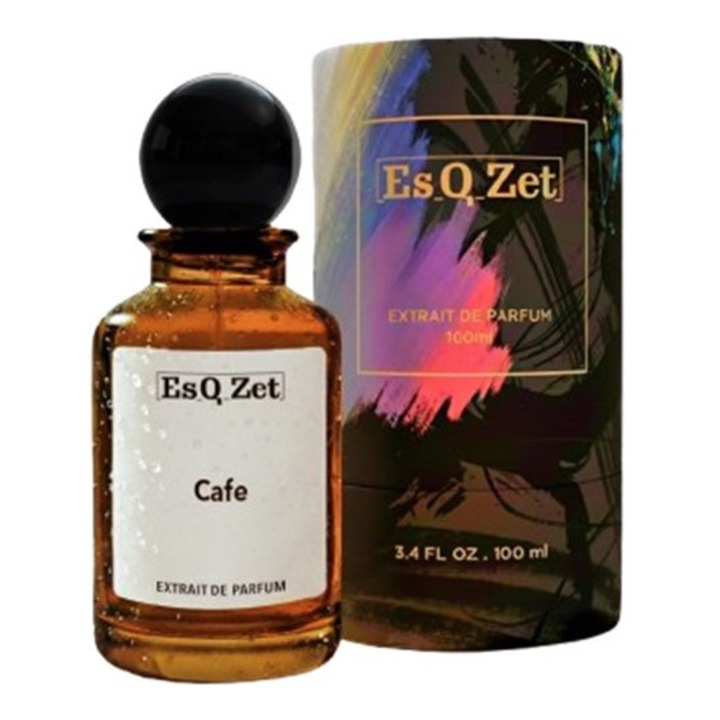 Parfüm ES-Q-ZET Extract de parfum Cafe 100 ml, bársonyos rózsák krémes vanília édességgel, uniszex