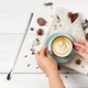 Set 6 linguri lemn pentru cafea si ceai, lungime 19x1.3cm, maro