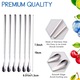 Set 6 linguri lemn pentru cafea si ceai, lungime 19x1.3cm, maro