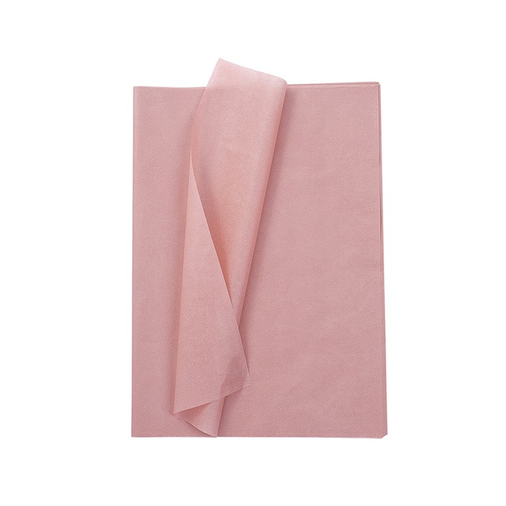 Hartie de ambalat roz, 100 foi, 50x35 cm
