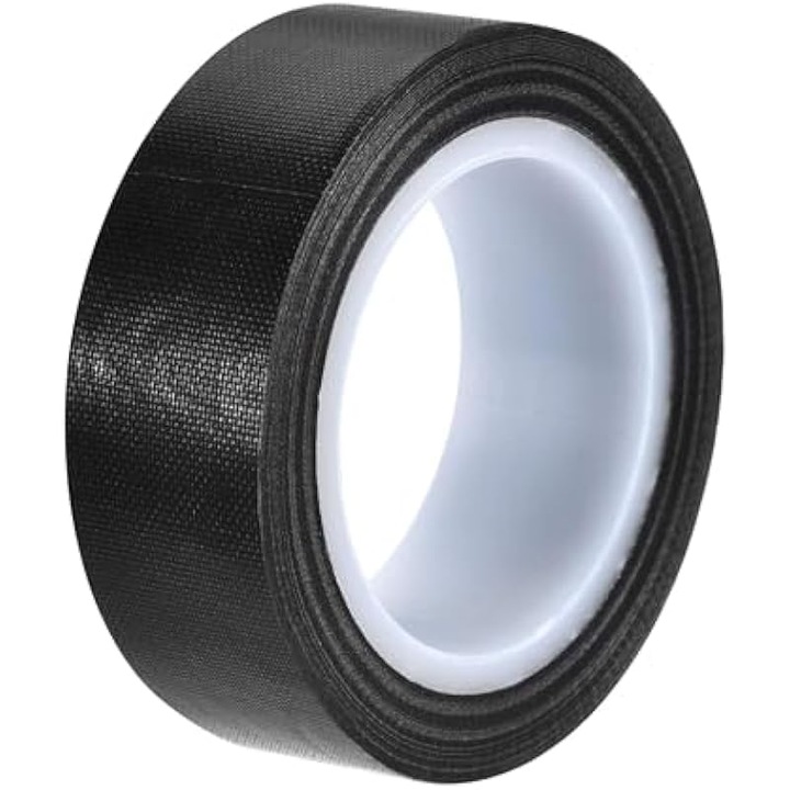 Hőálló szalag, 19mmx10m, fekete, PTFE és szilikon