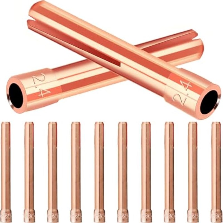 12 db vörösréz patron készlet 2.4mm TIG hegesztőgéphez WP-17 WP-18 WP-26