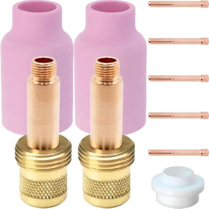 TIG hegesztés fogyóeszköz készlet, réz patron, kerámia fúvóka 2.4mm 45V26 10N24 54N14 54N01