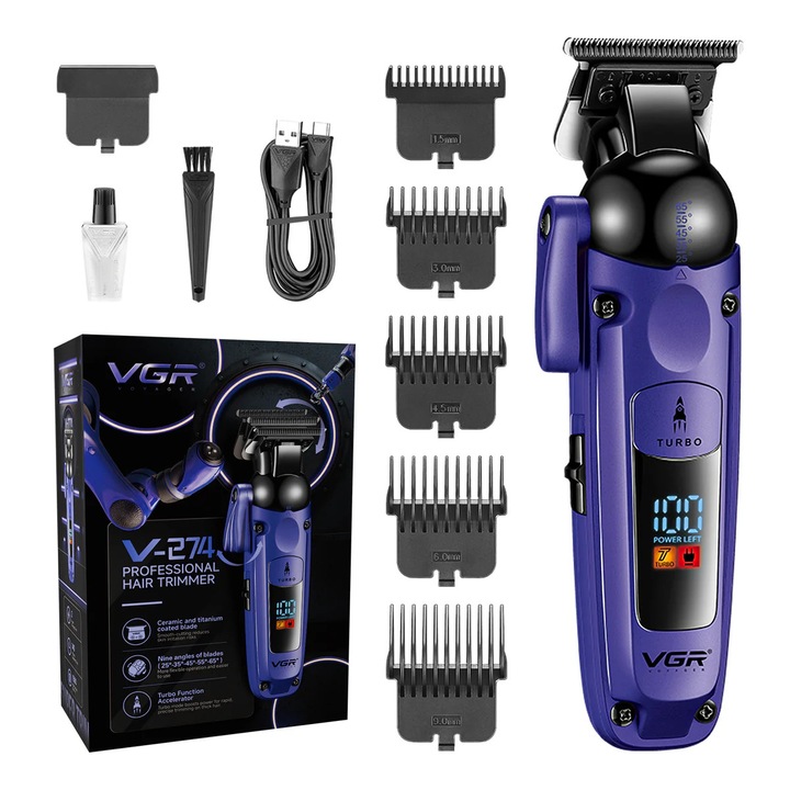 Trimmer, VGR, V-274, Kerámia-titán pengék, Lila