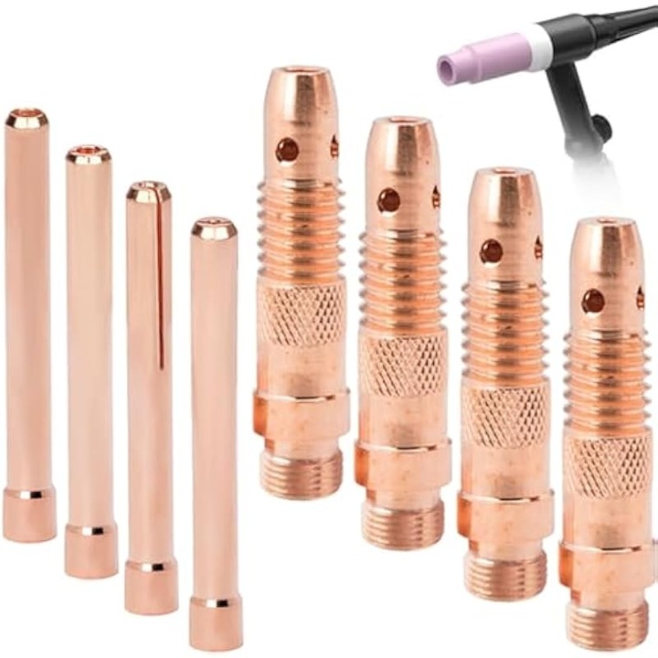 TIG hegesztőgép befogógyűrű készlet, 1.0 1.6 2.4 3.2mm, többszínű