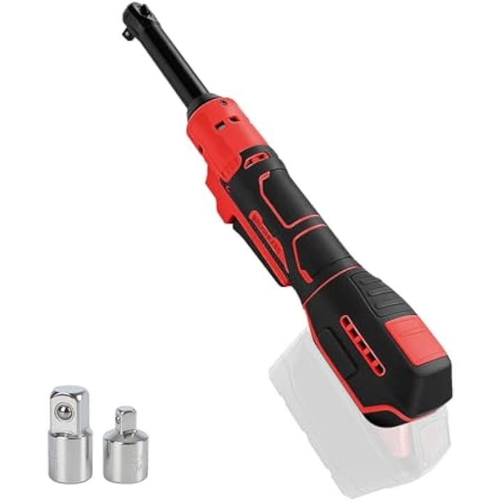 Акумулаторен тресчотен ключ, 15см, червен, 80Nm, 320RPM