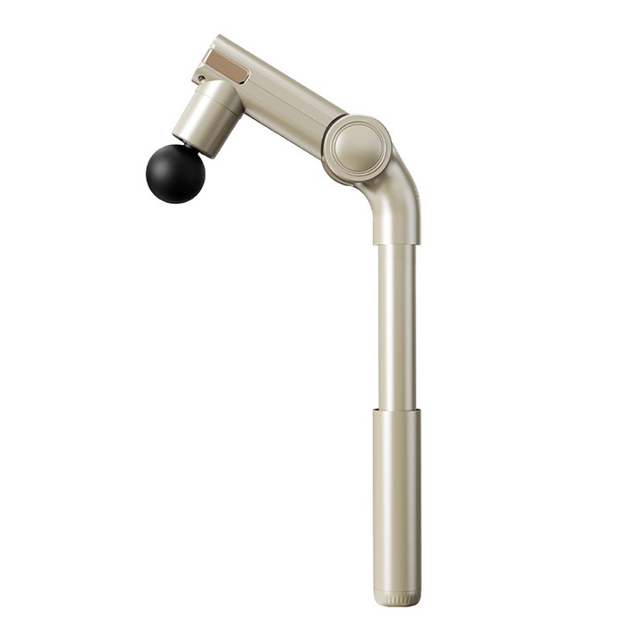 Aparat de masaj cu fascii, 5 trepte de reglare, 45 W, 4300 rpm, 1200 mAh, ORBER, design arcuit pliabil, extensibil, potrivit pentru relaxarea musculara, incarcare USB, zgomot 36-45 dB, ABS, 26, 5 × 18, 5 × 6, 5 cm, auriu