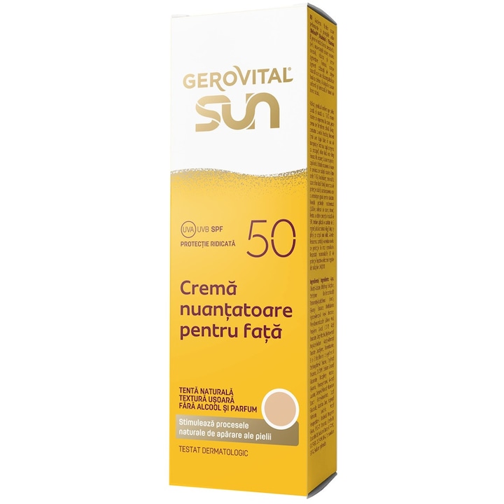 Gerovital Sun Crema Nuantatoare Pentru Fata SPF50 50ml