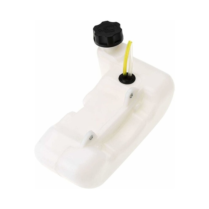 Rezervor combustibil debroussailleuse, plastic durabil, tub, capac mare, drept