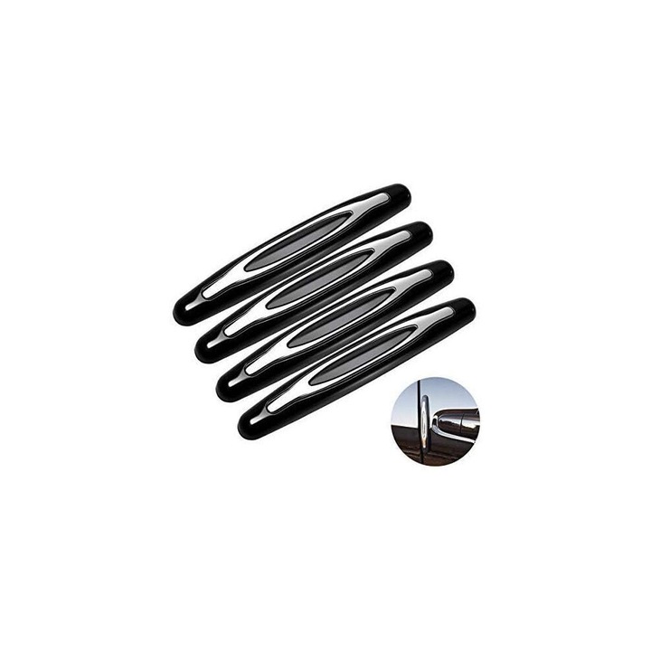 Protectie universala anti-zgarieturi pentru bara de protectie, ABS, negru, 1 set