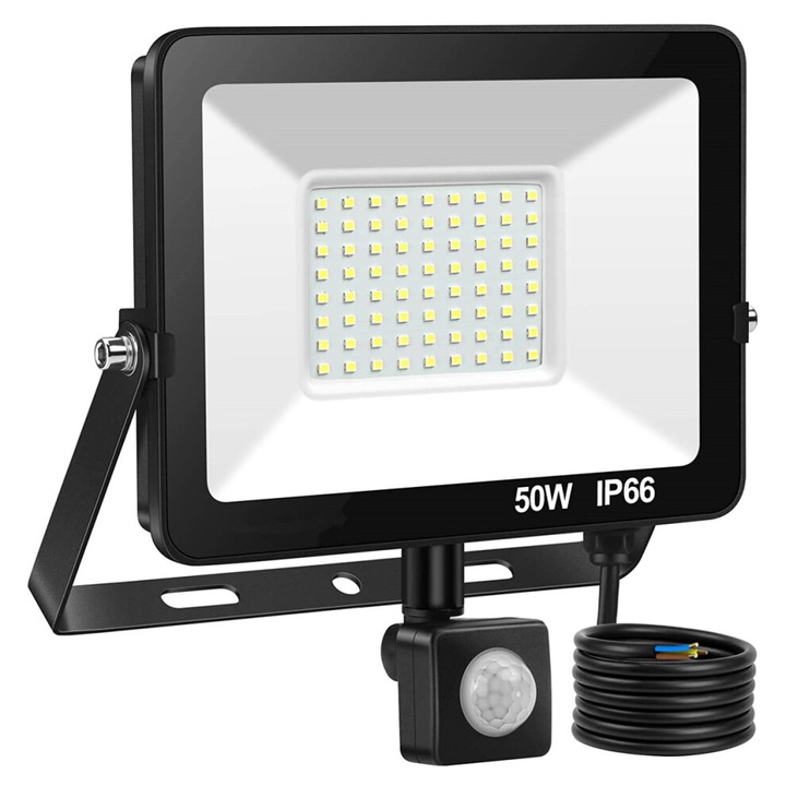 Többfunkciós LED kültéri projektor, IP66, 4500 lumen, fehér, 48 LED