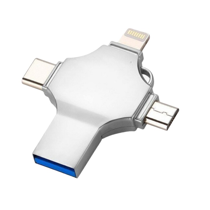 Memorie USB multifunctionala 2TB, protectie date, multicolor, universal, 4 in 1