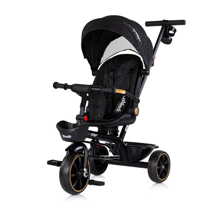 Триколка със сенник Chipolino Max Sport, Черна