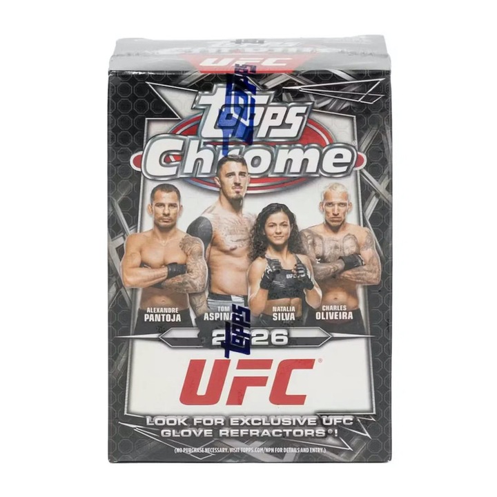 2026 Topps Chrome UFC Blaster Box (24 cărți de luptători, inclusiv 5 cărți Refractor!)
