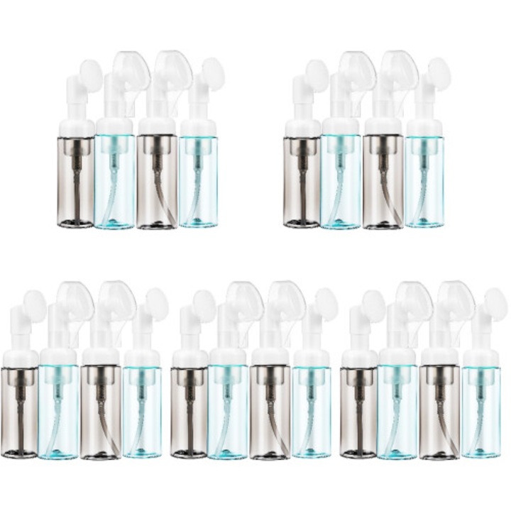20 db habadagoló flakon készlet, műanyag, vegyes színek, 60ml, 15.8x3.5x3.5cm