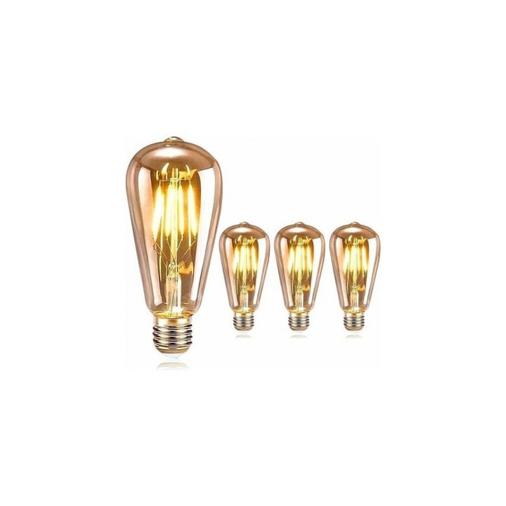 Bec LED vintage filament design borostyán 60x120mm