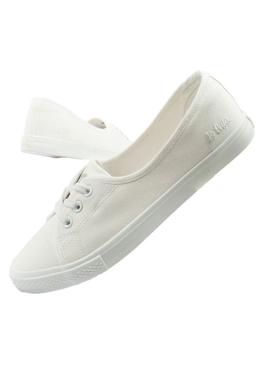 Tenisi Lee Cooper pentru femei, balerini albi, Alb
