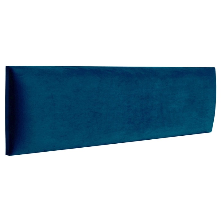 Ravio Velvet 3D falpanel, kárpitozott, kék, 60x15 cm