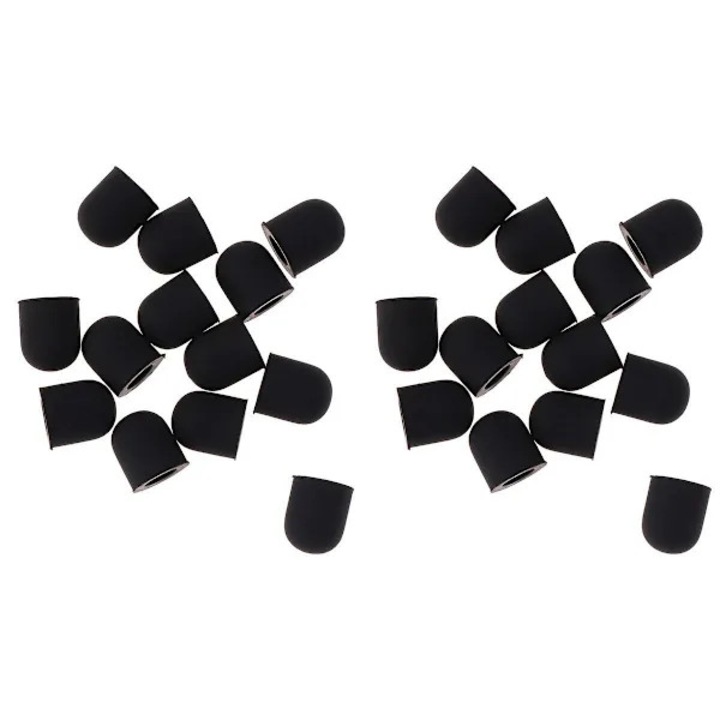 Set 75 varfuri inlocuire stylus, silicon, negru, 0.8x0.6x0.6cm