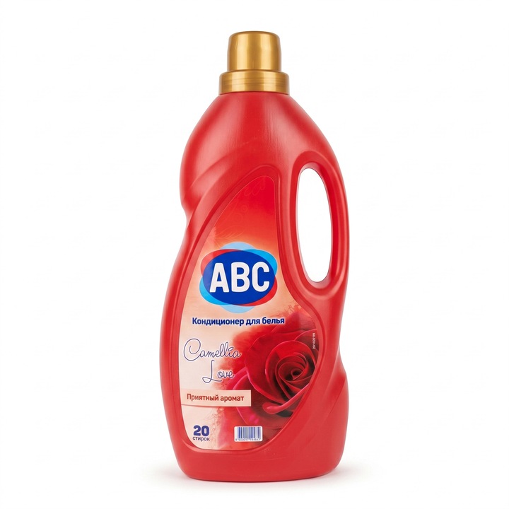 Balsam Rufe ABC Camellia Love 2L, 20 Spalari, Parfum Floral Persistent, Anti-Electrizare, Efect Catifelare
