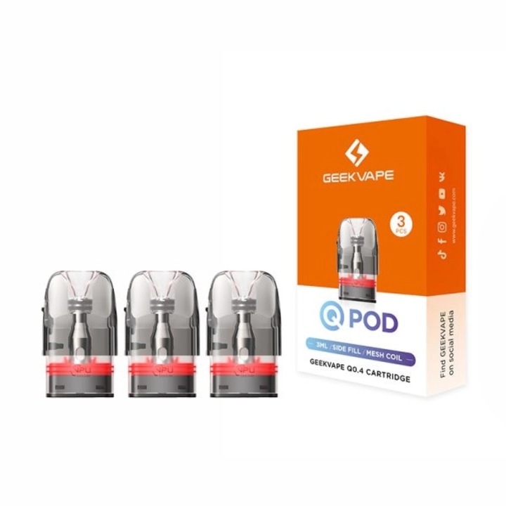 Set de 3 Cartuse Geekvape Q Pro, 3ml - 0.4ohm