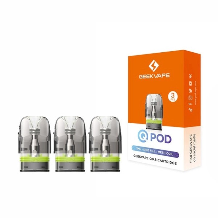 Set de 3 Cartuse Geekvape Q Pro, 3ml - 0.8ohm