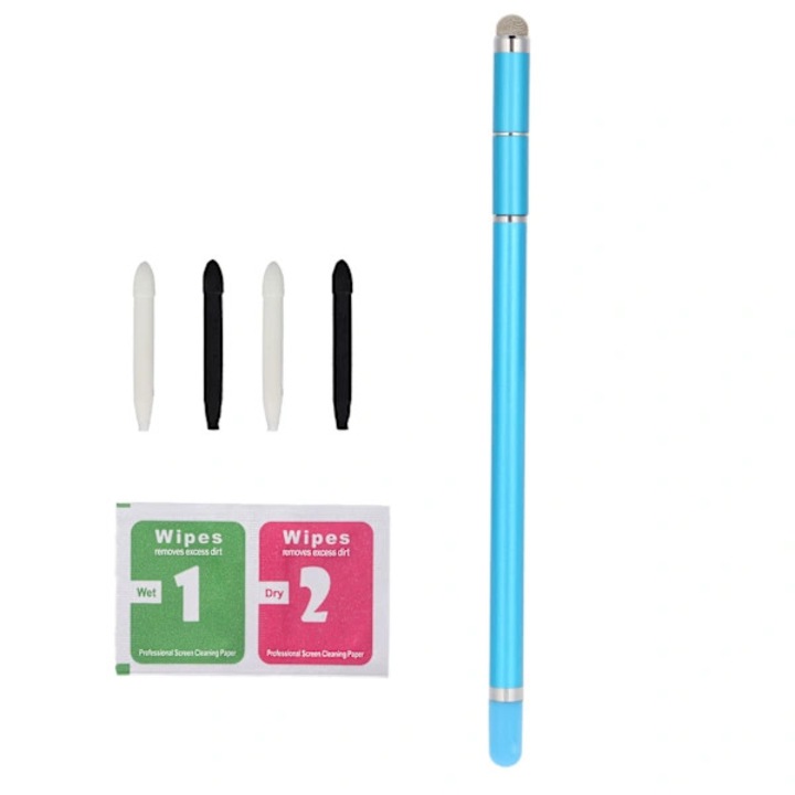 Stylus capacitiv 4 in 1, varf durabil, negru, universal, set