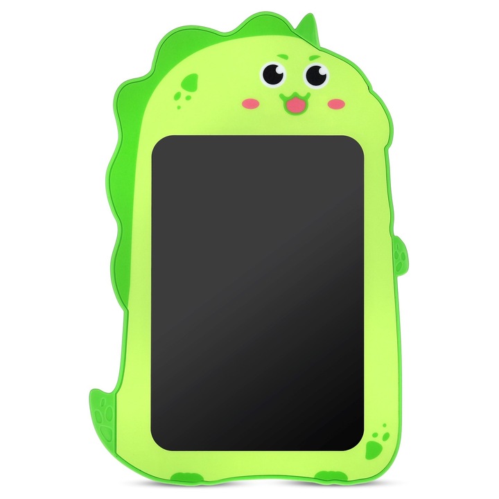 Tablet Lcd Pentru Desen Copii, Sun Baby, 8.5 Inch, Multicolor, Verde, Model Dinozaur, Cu Stylus