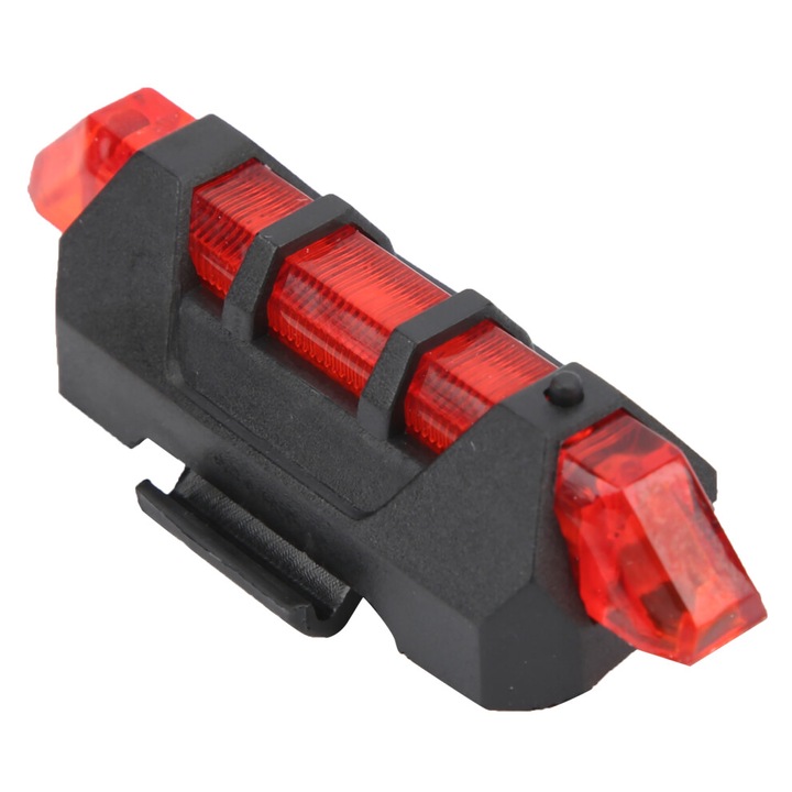 Lumina spate LED USB, 3 mód, piros, kompakt, ellenálló, 6 óra üzemidő