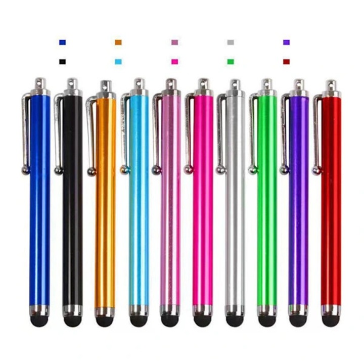 Set 10 stylus, aluminiu, elegant, argintiu, 11.3x0.95cm