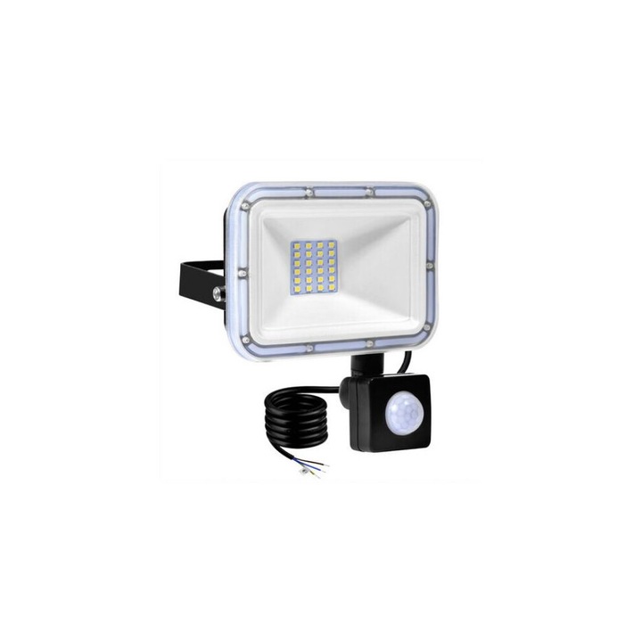 LED kültéri reflektor 20W mozgásérzékelővel, vékony, elegáns design