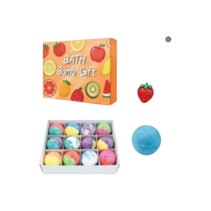 Set 2 für Badebomben Geschenk VICTINY® für Badebomben, 2 zufällige Stück, Überraschungsfigur 2,5 cm, verschiedene Düfte und Farben