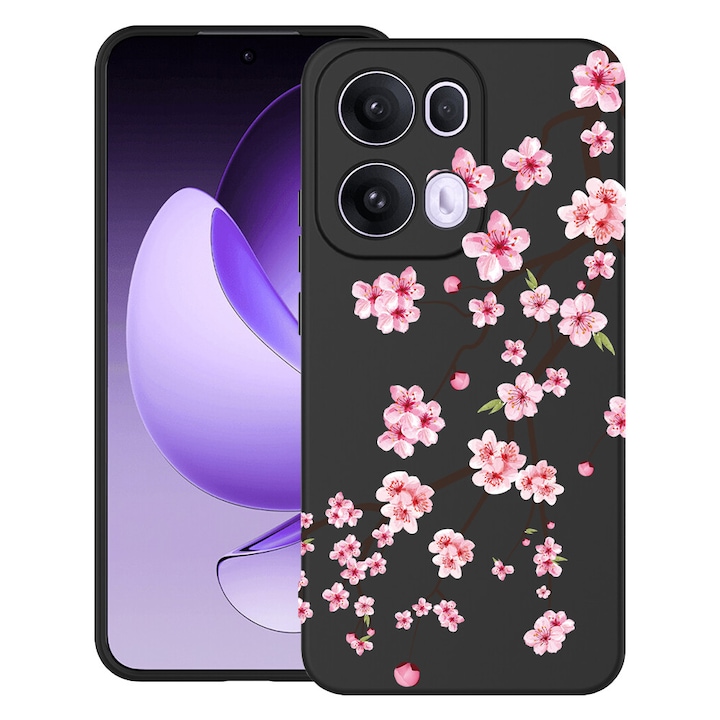 BestCase® Husa TPU Ultra Slim Compatibila cu OPPO A6 / A6x / A6s, Japan Cherry tree, Protectie Camera, Rezistenta la uzura, 3144003 B 1475